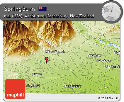 Physical Panoramic Map of Springburn