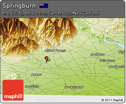 Physical Panoramic Map of Springburn