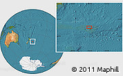 Satellite Location Map of the area around 43° 36' 16" S, 176° 43' 29" W