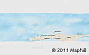 Shaded Relief Panoramic Map of the area around 43° 36' 16" S, 176° 43' 29" W