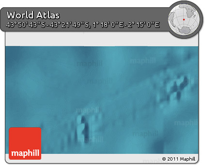 Satellite 3D Map of the Area around 43° 36' 16" S, 1° 46' 29" E