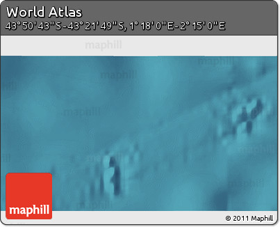Satellite 3D Map of the Area around 43° 36' 16" S, 1° 46' 29" E