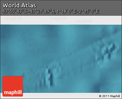 Satellite 3D Map of the Area around 43° 36' 16" S, 1° 46' 29" E