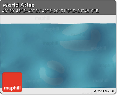 Satellite 3D Map of the Area around 43° 36' 16" S, 21° 19' 30" E