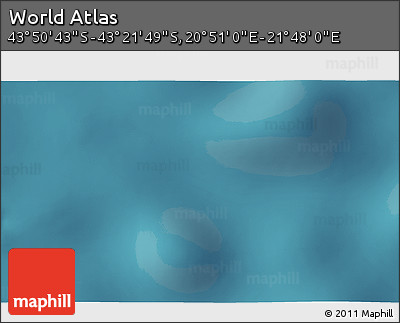Satellite 3D Map of the Area around 43° 36' 16" S, 21° 19' 30" E