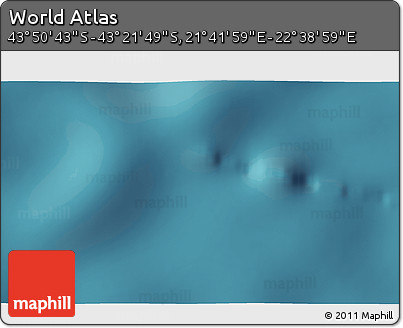 Satellite 3D Map of the Area around 43° 36' 16" S, 22° 10' 29" E