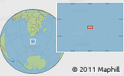 Savanna Style Location Map of the area around 43° 36' 16" S, 23° 52' 30" E