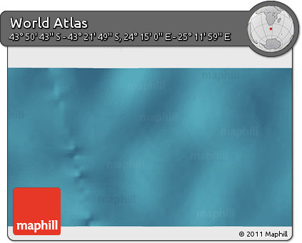 Satellite 3D Map of the Area around 43° 36' 16" S, 24° 43' 30" E