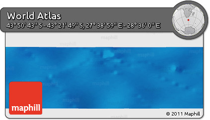 Physical Panoramic Map of the Area around 43° 36' 16" S, 28° 7' 30" E