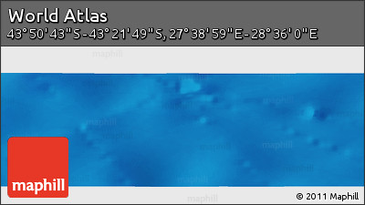 Physical Panoramic Map of the Area around 43° 36' 16" S, 28° 7' 30" E