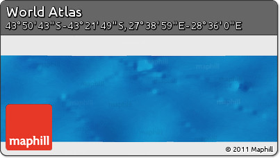 Physical Panoramic Map of the Area around 43° 36' 16" S, 28° 7' 30" E