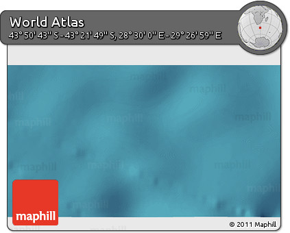 Satellite 3D Map of the Area around 43° 36' 16" S, 28° 58' 30" E