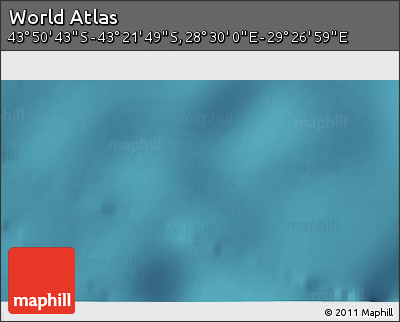 Satellite 3D Map of the Area around 43° 36' 16" S, 28° 58' 30" E