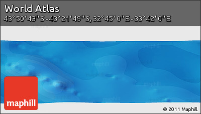 Political Panoramic Map of the Area around 43° 36' 16" S, 33° 13' 30" E