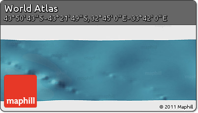 Satellite Panoramic Map of the Area around 43° 36' 16" S, 33° 13' 30" E