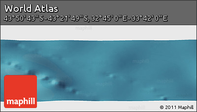 Satellite Panoramic Map of the Area around 43° 36' 16" S, 33° 13' 30" E