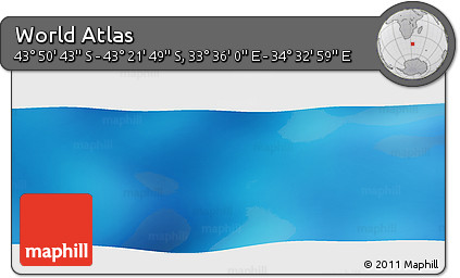 Physical Panoramic Map of the Area around 43° 36' 16" S, 34° 4' 30" E