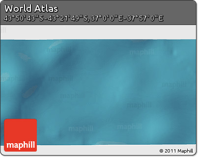 Satellite 3D Map of the Area around 43° 36' 16" S, 37° 28' 30" E