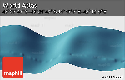 Satellite Panoramic Map of the Area around 43° 36' 16" S, 41° 43' 30" E