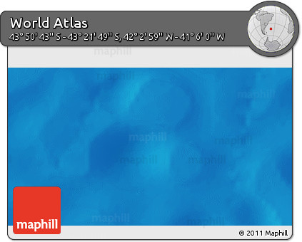 Physical 3D Map of the Area around 43° 36' 16" S, 41° 34' 30" W