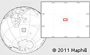 Blank Location Map of the area around 43° 36' 16" S, 44° 16' 29" E
