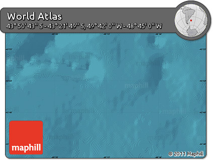 Satellite Map of the Area around 43° 36' 16" S, 49° 13' 30" W