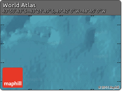Satellite Map of the Area around 43° 36' 16" S, 49° 13' 30" W
