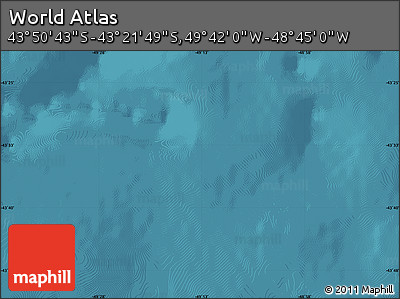 Satellite Map of the Area around 43° 36' 16" S, 49° 13' 30" W