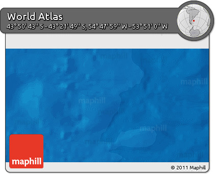 Political 3D Map of the Area around 43° 36' 16" S, 54° 19' 30" W