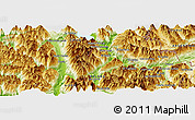 Physical Panoramic Map of the area around 43° 36' 16" S, 72° 10' 30" W