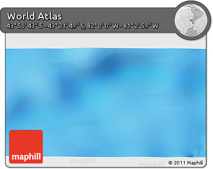 Physical 3D Map of the Area around 43° 36' 16" S, 81° 31' 30" W