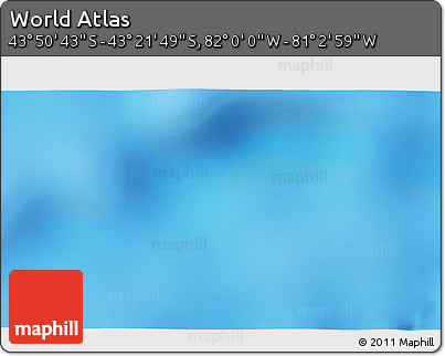 Physical 3D Map of the Area around 43° 36' 16" S, 81° 31' 30" W