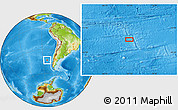 Physical Location Map of the area around 43° 36' 16" S, 83° 13' 29" W