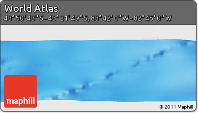 Shaded Relief Panoramic Map of the Area around 43° 36' 16" S, 83° 13' 29" W
