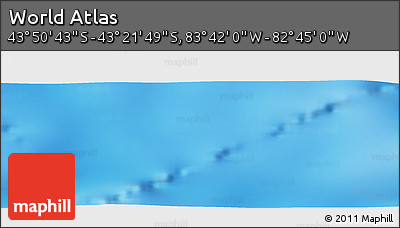 Shaded Relief Panoramic Map of the Area around 43° 36' 16" S, 83° 13' 29" W