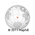 Outline Map of the Area around 43° 36' 16" S, 84° 13' 29" E, rectangular outline