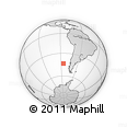 Outline Map of the Area around 43° 36' 16" S, 85° 46' 30" W, rectangular outline