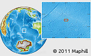 Physical Location Map of the area around 43° 36' 16" S, 89° 19' 29" E