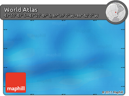 Physical Map of the Area around 43° 36' 16" S, 89° 10' 30" W