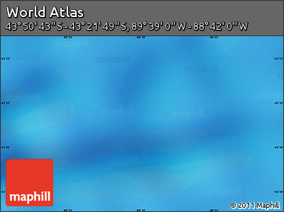 Physical Map of the Area around 43° 36' 16" S, 89° 10' 30" W