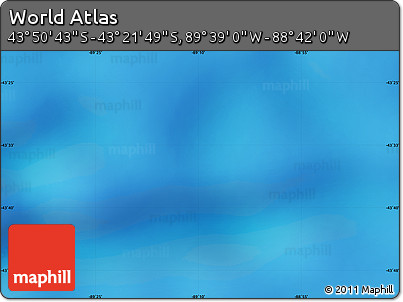 Physical Map of the Area around 43° 36' 16" S, 89° 10' 30" W