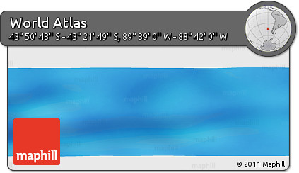 Physical Panoramic Map of the Area around 43° 36' 16" S, 89° 10' 30" W