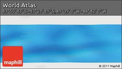 Physical Panoramic Map of the Area around 43° 36' 16" S, 89° 10' 30" W