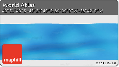 Physical Panoramic Map of the Area around 43° 36' 16" S, 89° 10' 30" W