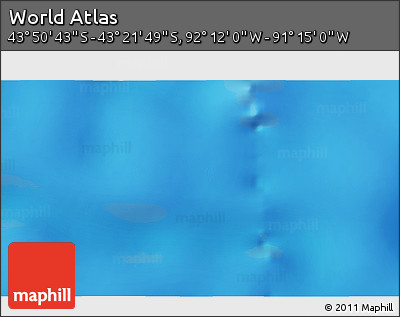 Physical 3D Map of the Area around 43° 36' 16" S, 91° 43' 29" W