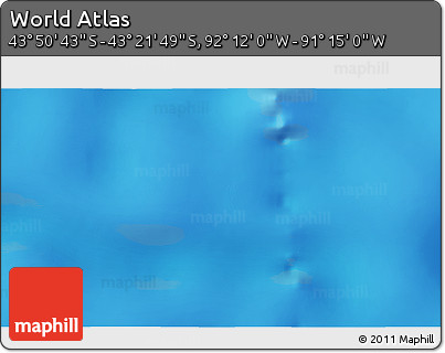 Physical 3D Map of the Area around 43° 36' 16" S, 91° 43' 29" W
