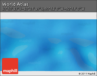 Physical 3D Map of the Area around 43° 36' 16" S, 93° 25' 30" W