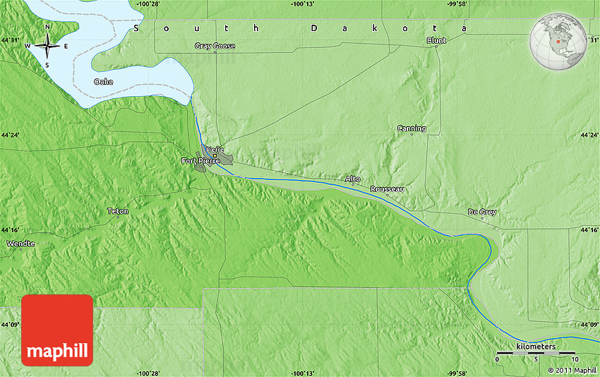 Political Map of Pierre
