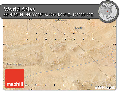 Satellite Map of the Area around 44° 19' 14" N, 107° 10' 30" E