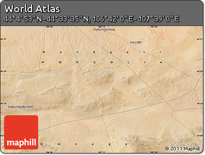 Satellite Map of the Area around 44° 19' 14" N, 107° 10' 30" E
